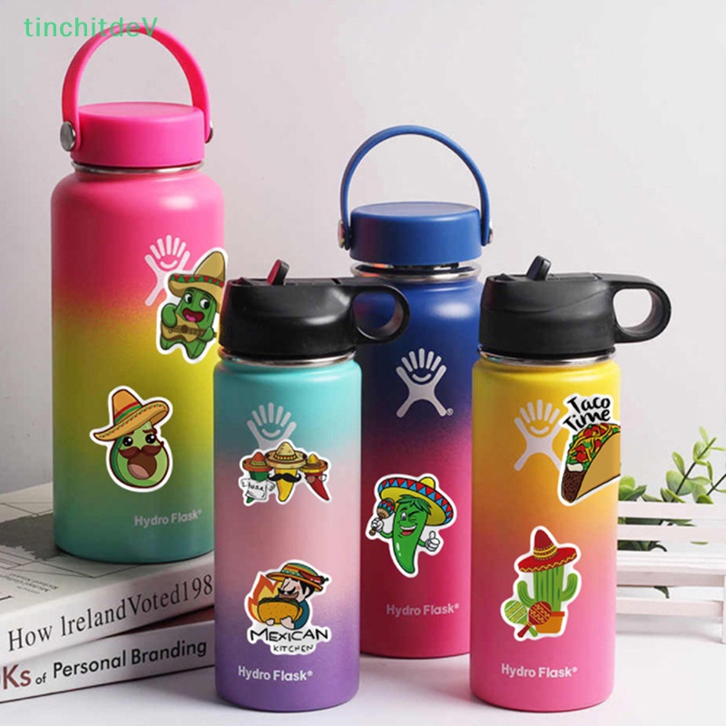 Set 50 Miếng Dán Thức Ăn Phong Cách Mexico Trang Trí Xe Hơi / Laptop / Ván Trượt / Nhật Ký