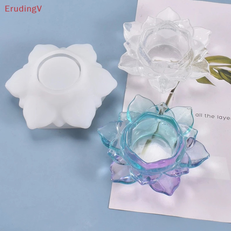 Khuôn Silicone Làm Sáp Nóng Chảy Hình Hoa Sen 3D DIY