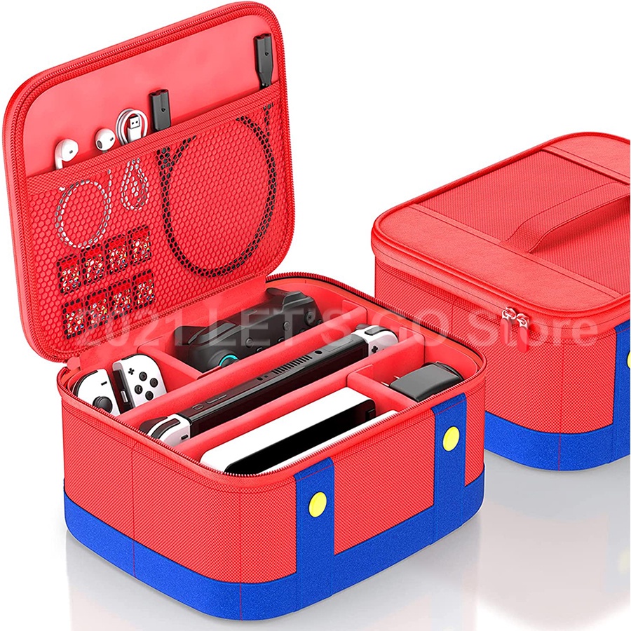 Nintend Switch/OLED Soft Shell Protection Travel Case Large Storage Messenger Bag cho Các phụ kiện Nintendo Switch/OLED