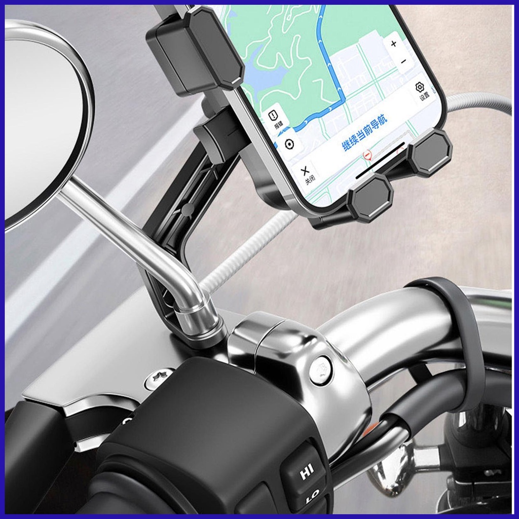 Giá Đỡ Điện Thoại Chống Sốc Xoay 360 Độ Gắn Tay Lái Xe Đạp Leo Núi