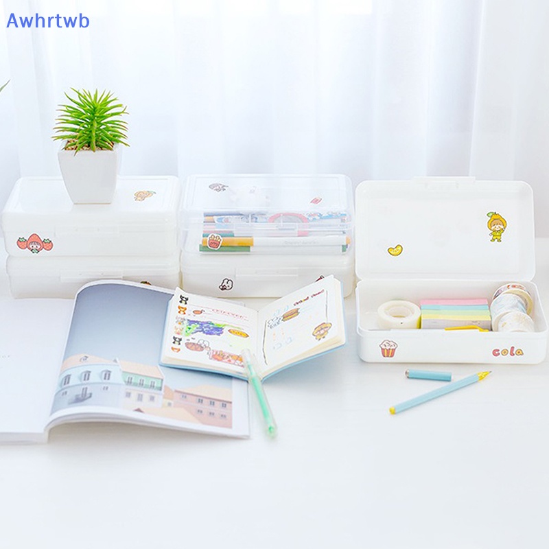 Hộp Bút Nhựa Cứng Trong Suốt Xếp Chồng Tiện Dụng Mới