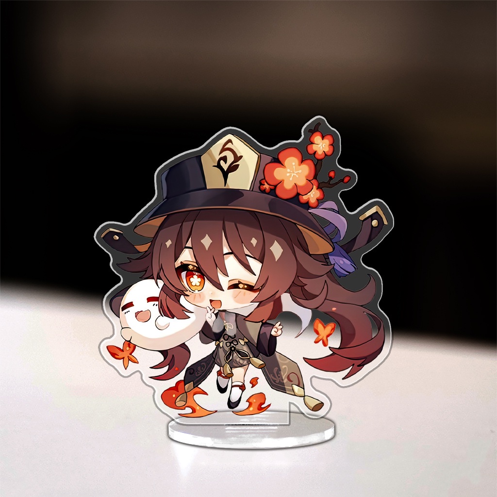Mô hình standee genshin impact game anime chibi hình nhân vật Xiao Venti Albedo Kazuha Qiqi Zhongli cute dễ thương 8cm