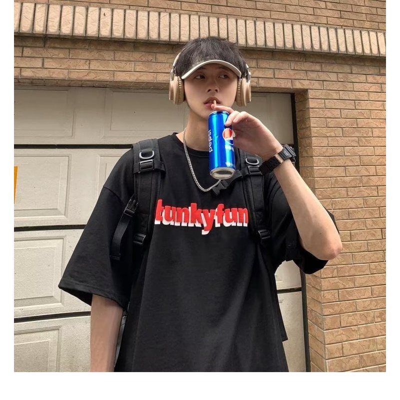 Áo Thun Tay Ngắn Cổ Tròn Dáng Rộng Thời Trang Mùa Hè Cho Nam