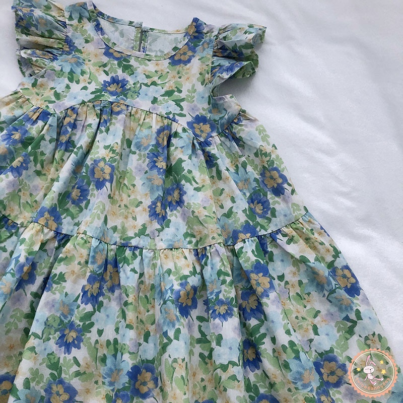 Đầm Công Chúa Họa Tiết Hoa Thoải Mái Thời Trang Mùa Hè Cho Bé Gái