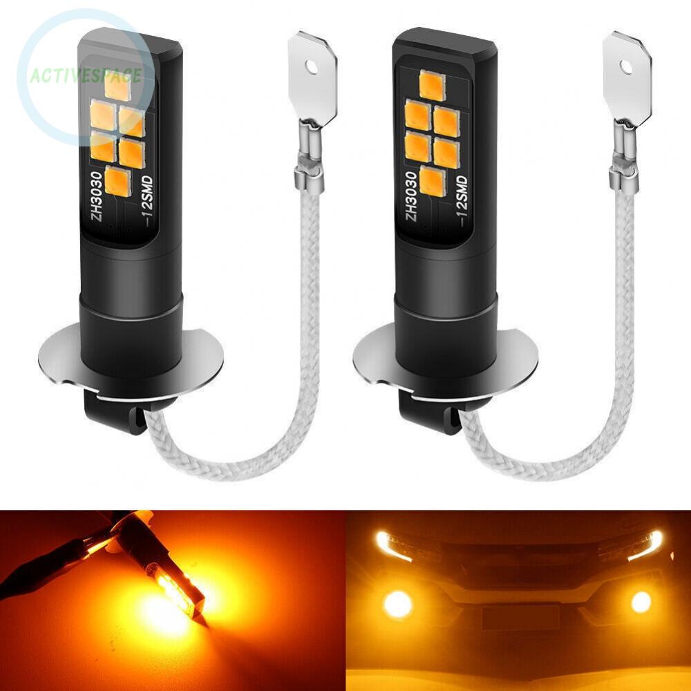 ⚡READYSTOCK⚡Led Fog Light Bulb 000 Hours 12 SMD 3030 Chips 2PCS/2PACK DC/AC 12V High Quality