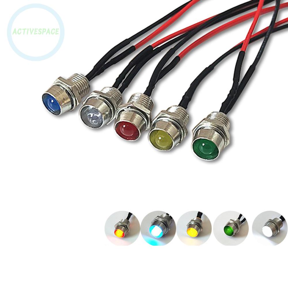 ⚡READYSTOCK⚡Dashboard Light Marine 12V 8mm LED Indicator Pilot Panel Warning Lamp Car