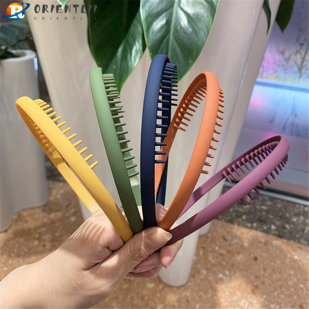 ORIENTLII Băng Đô Cài Tóc Màu Sắc Đơn Giản Xinh Xắn Cho Nữ