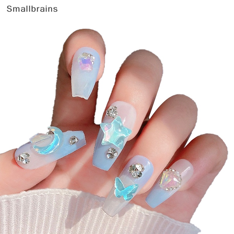 Hạt Nhựa 3d Hình Trăng Sao Nhiều Kích Cỡ Tự Trang Trí Móng Tay