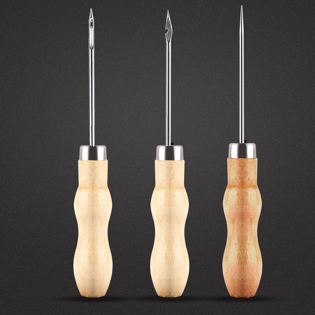DIY Candle Làm Punch Tool Gỗ Hole Cone Crochet Handmade Khoan DIY Craft Stitch Punch Công cụ làm nến