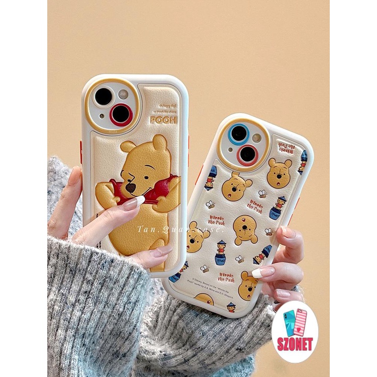Ốp Điện Thoại Silicon Mềm Chống Sốc Hình Winnie The Pooh 3D Dễ Thương Cho iPhone 14 13 12 11 Pro Max 14 Plus