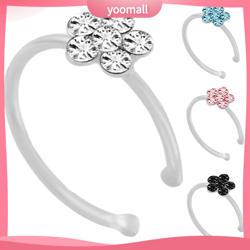 Khuyên Mũi Đính Đá Hình Bông Hoa Thời Trang Dành Cho Nữ
