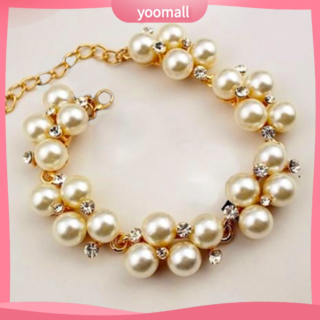 Vòng Tay Chuỗi Hạt Ngọc Trai Giả Thời Trang Cho Nữ