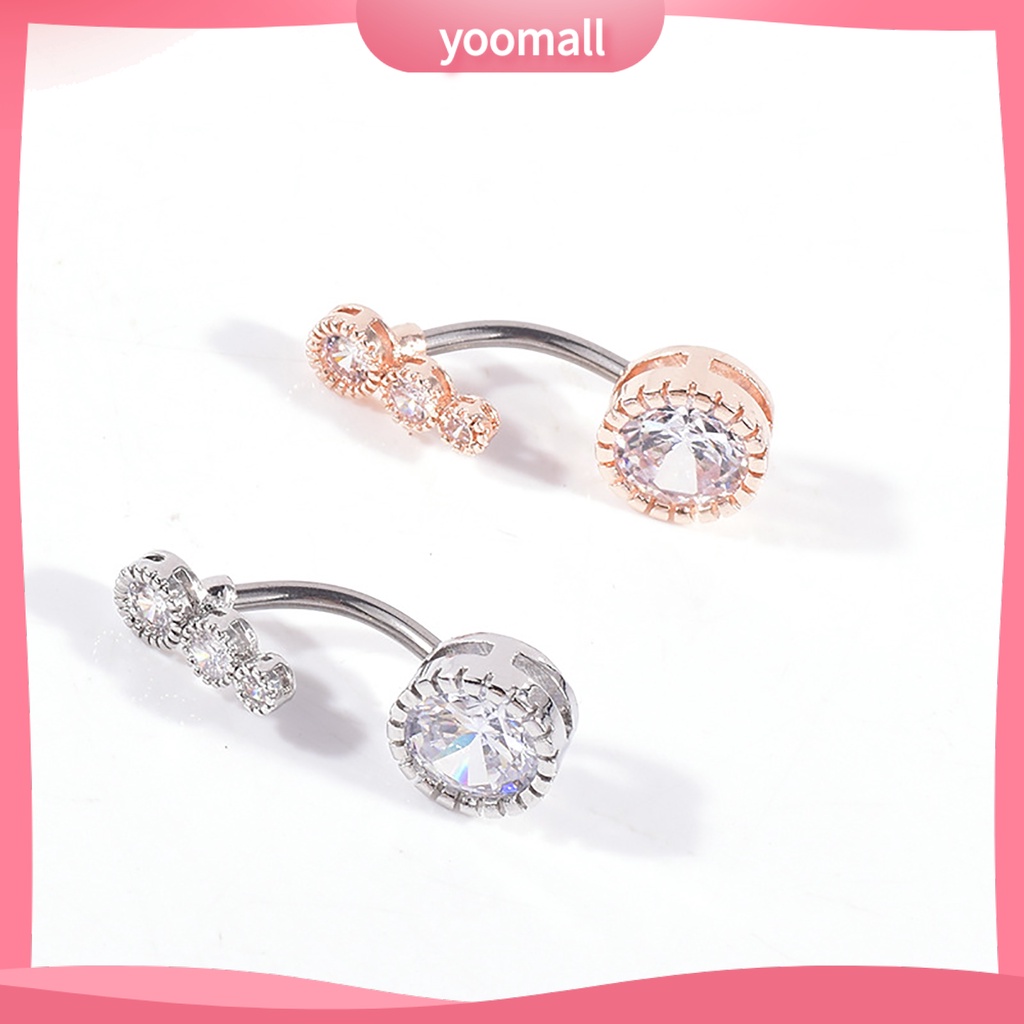 Khuyên Rốn Đính Đá Zircon Thời Trang Cho Nữ