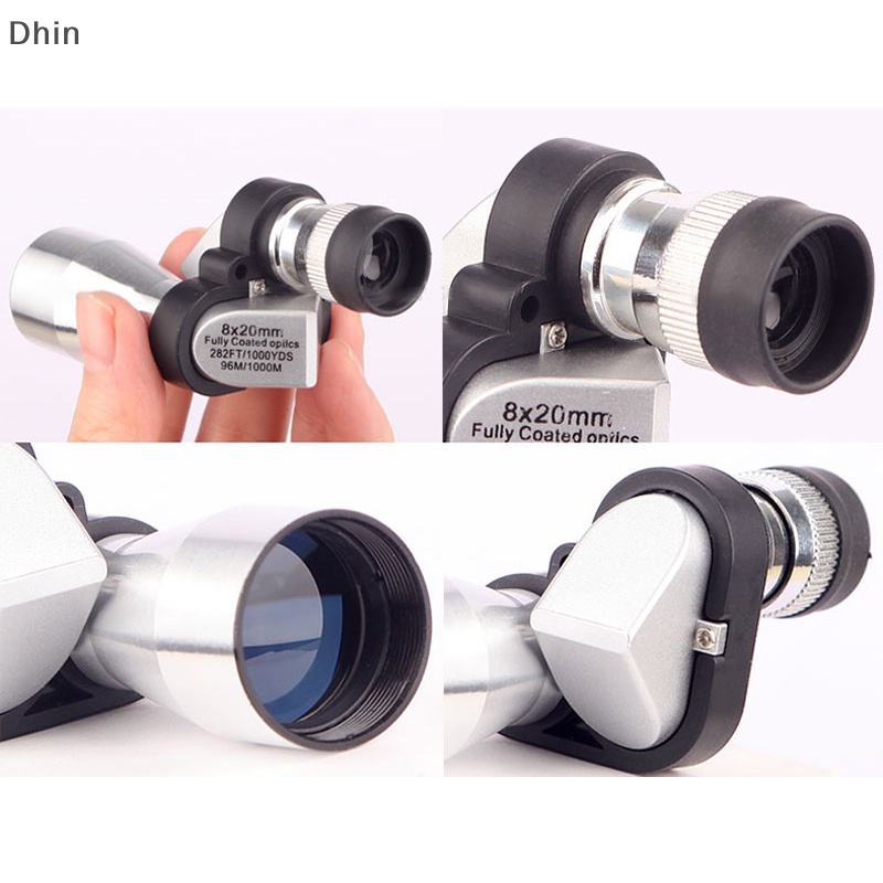 [Dhin] Microscope Pocket Magnifier Travel Magnifying Mirror HD Night Vision Mini Pocket Zoom Monocular Outdoor Portable Telescope COD