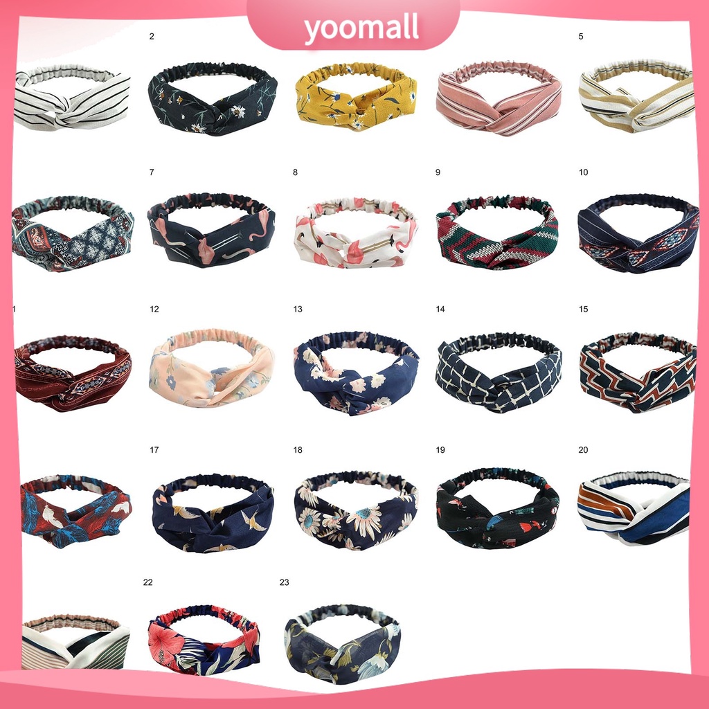 [YM] Băng Đô Trang Điểm Họa Tiết Hoa Ngọt Ngào Xinh Xắn Cho Nữ