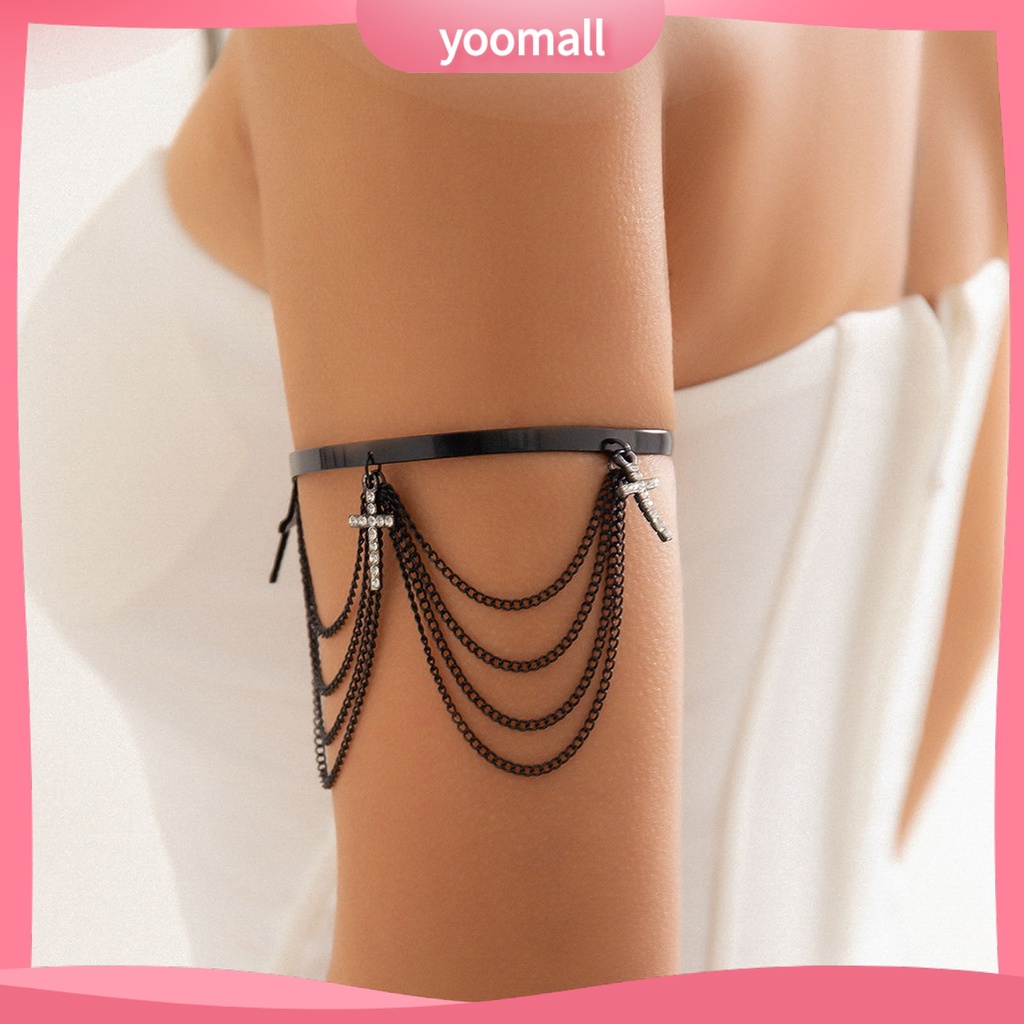 Vòng Đeo Cánh Tay Mặt Thánh Giá Đính Đá Có Thể Điều Chỉnh Phong Cách Vintage Dành Cho Nữ