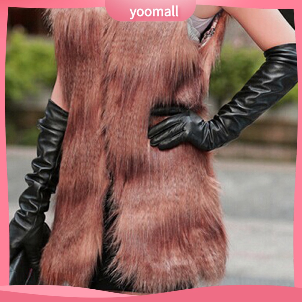 Găng Tay Giả Da Chống Gió Hở Ngón Tiện Dụng Khi Đi Mua Sắm