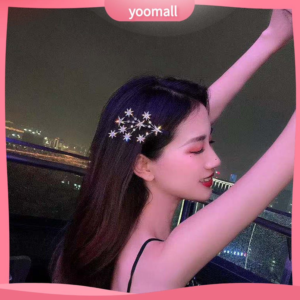 Kẹp Tóc Hình Ngôi Sao Đính Đá Lấp Lánh Thời Trang Cho Nữ