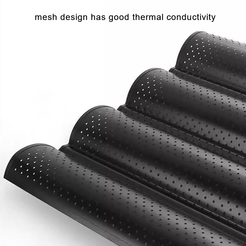 Khuôn Nướng Bánh Mì 3 Rãnh 4 Ô Chống Dính Tiện Dụng Đứng