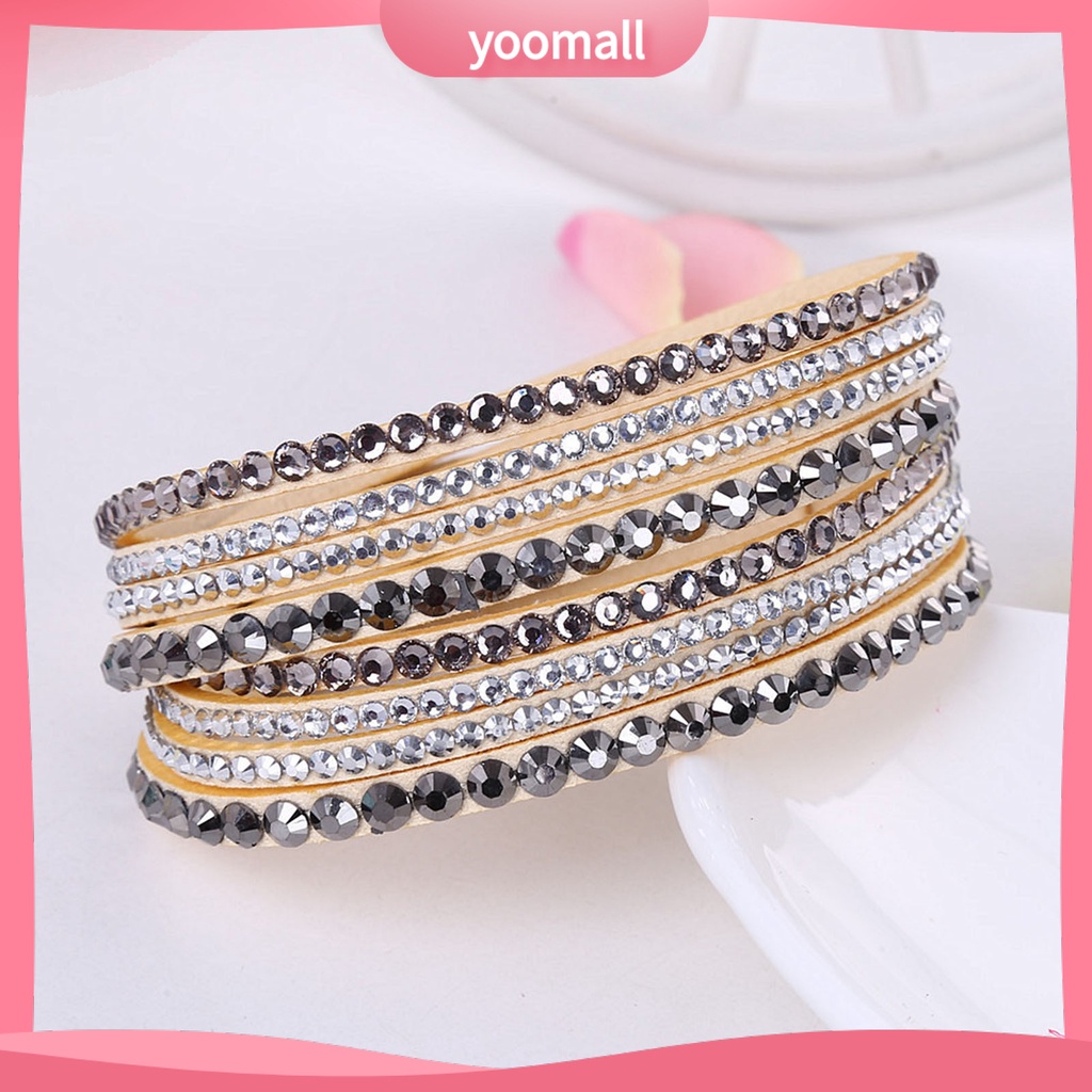 Vòng Tay Nhiều Lớp Đính Đá Phong Cách Bohemian Thời Trang Đi Biển Cho Nữ