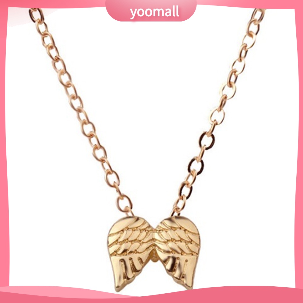 Vòng cổ Hợp Kim Mạ Vàng Mặt Hình Đôi Cánh Thiên Thần Thời Trang Cho Nữ