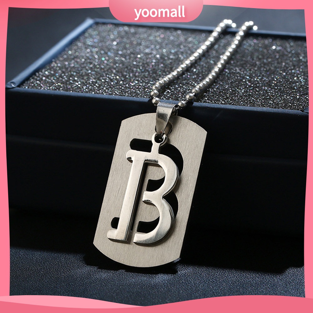 Vòng cổ Mặt 26 Chữ Cái Bằng Thép Không Gỉ