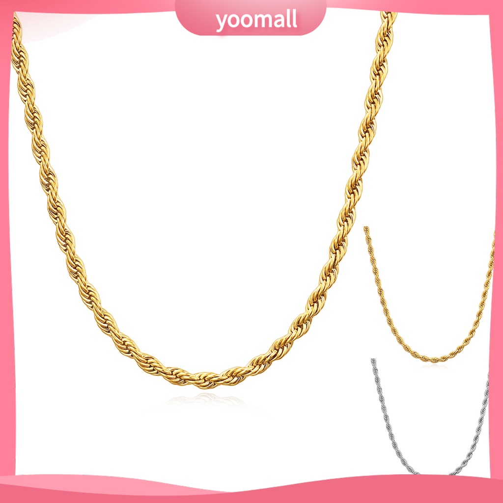 Vòng cổ Mạ Điện Dạng Xoắn Thời Trang Unisex