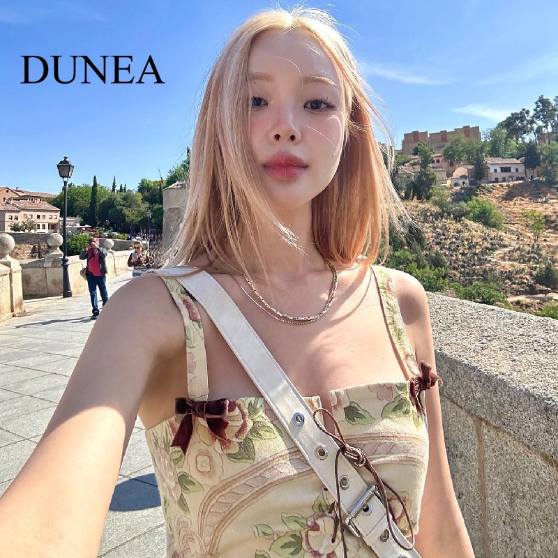 Áo Hai Dây In Hoa Trễ Vai Kiểu Vintage Nữ Tính