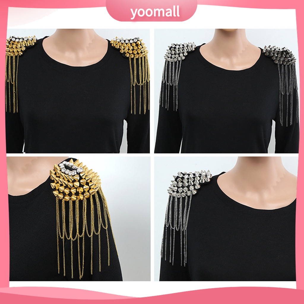 Ghim Cài Áo Dây Xích Tua Rua Đính Đá Lấp Lánh Sang Trọng Cho Nữ