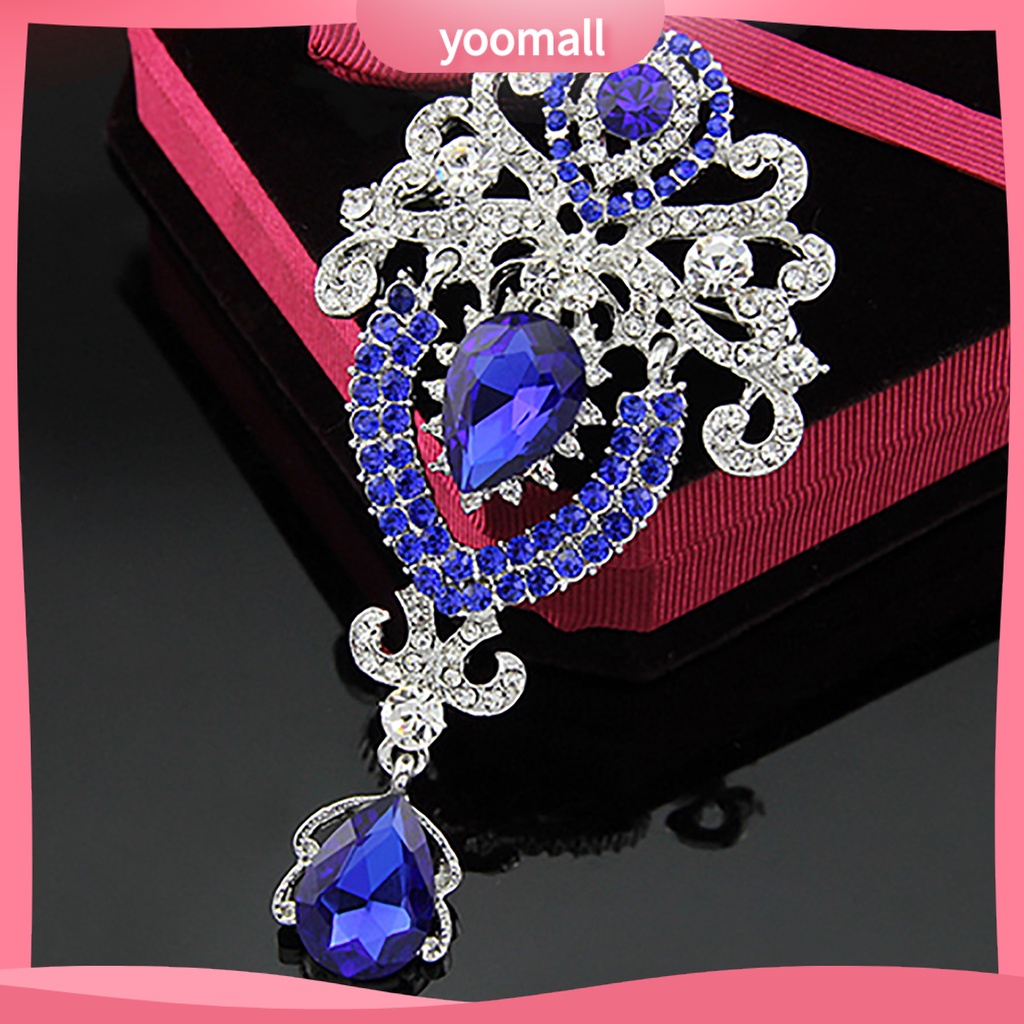 Ghim Cài Áo Hình Vương Miện Đính Đá Sang Trọng