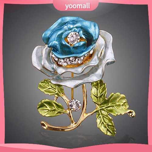 Ghim Cài Áo Hình Hoa Hồng Đính Đá Thời Trang