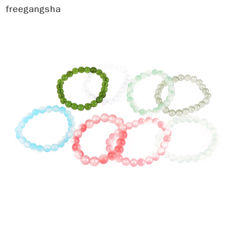[FREG] Natural Crystal Stone Colorful Beads Bracelet For Women Gifts Artificial Hand Polished Jewelry Bracelet FDH