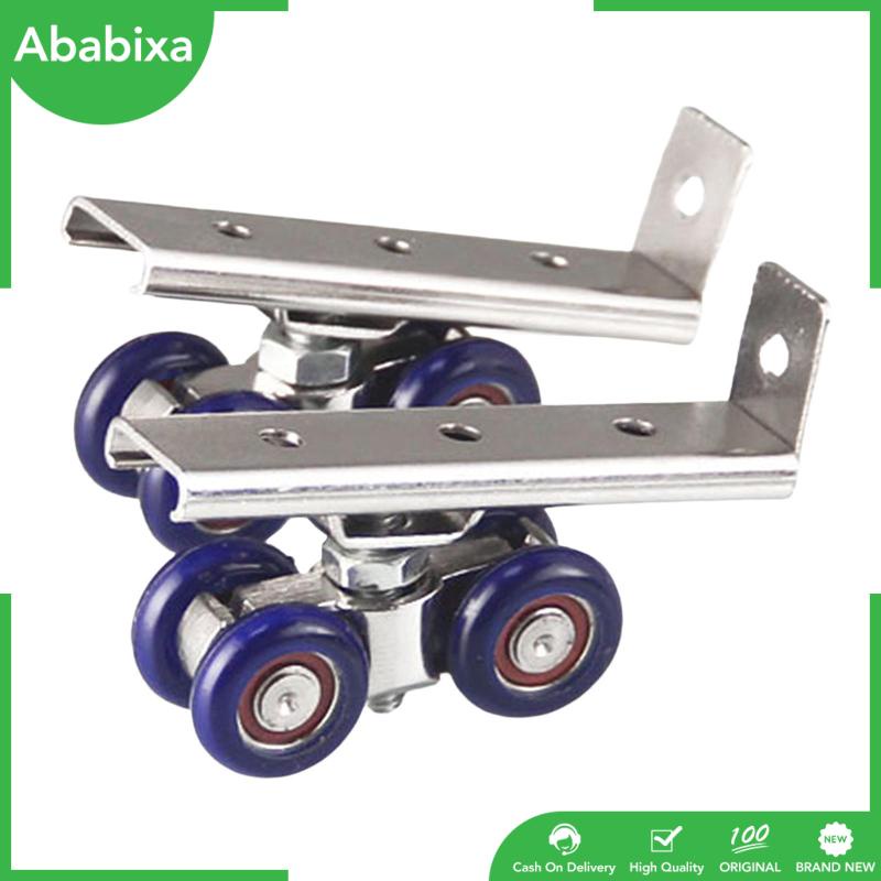 Set 2 Bánh Xe Lăn Cửa Kính Hình Chữ L Chuyên Dụng