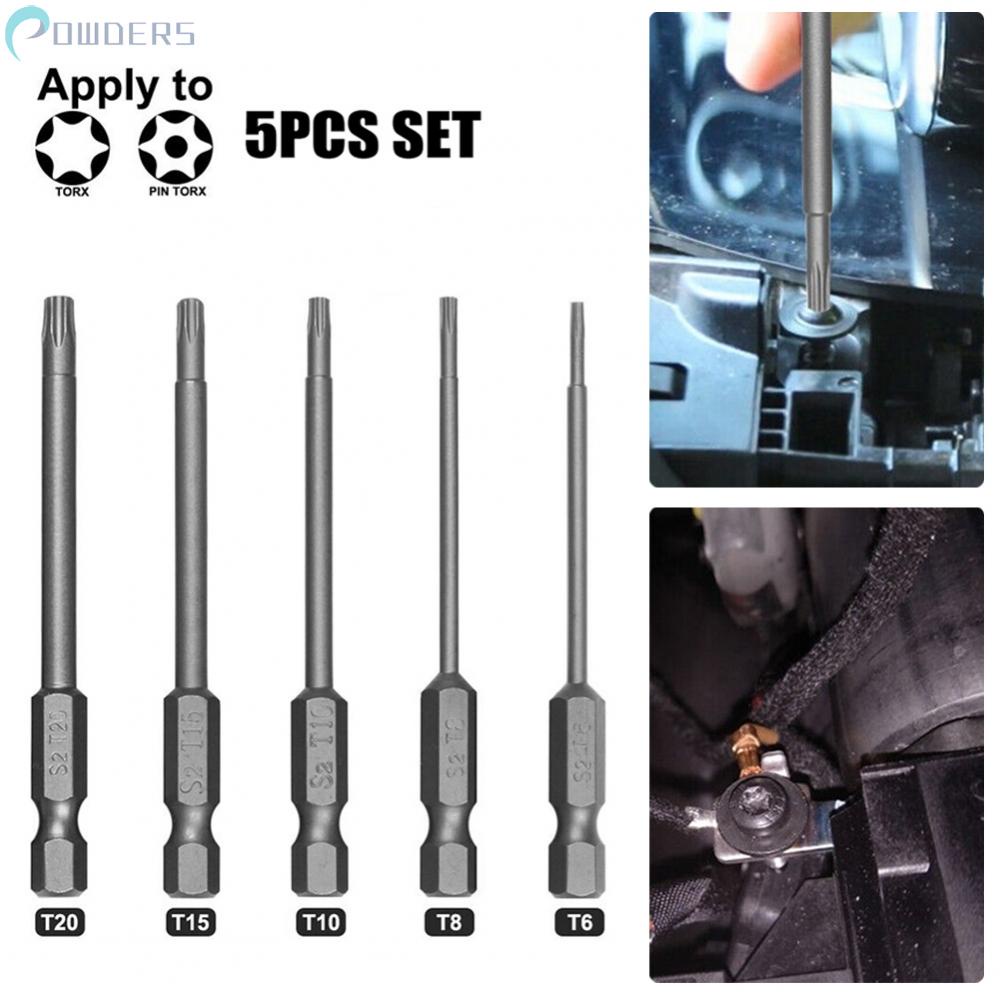Tua Vít Torx Bằng Hợp Kim Thép Màu Xám 6.35mm (1 / 4Inch)