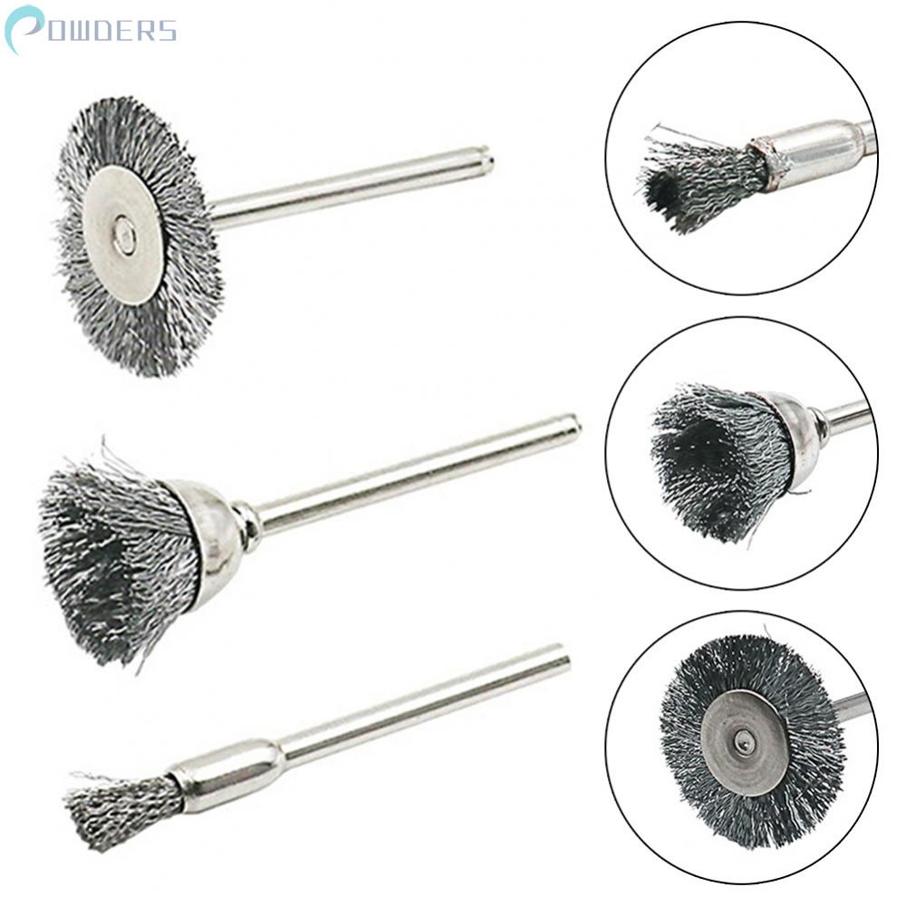Bộ 3 Bàn Chải Sợi Thép Không Gỉ Chà Rửa Loại Bỏ Rỉ Sét