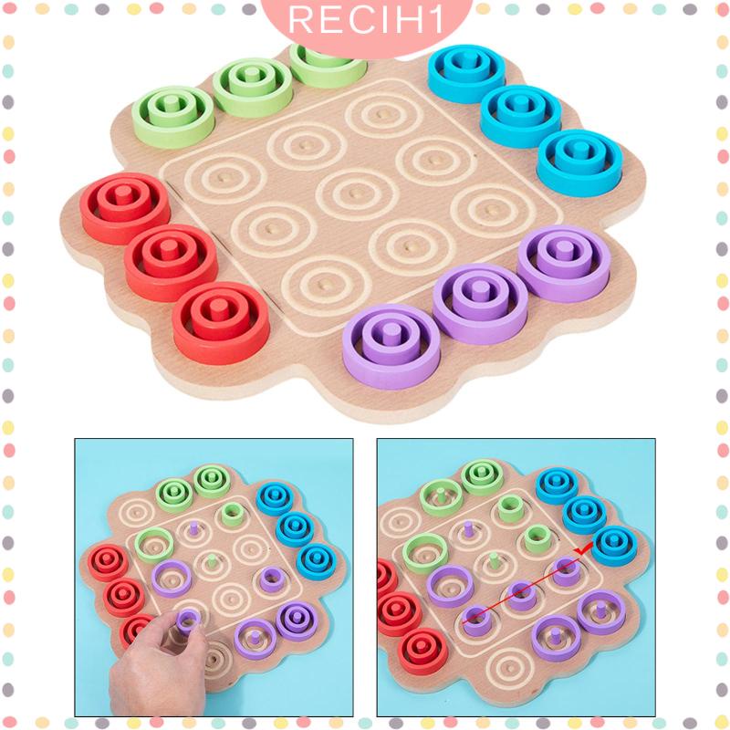 Đồ Chơi Chiến Lược Ngón Chân Tic TAC Bằng Gỗ Dành Cho Bé Gái