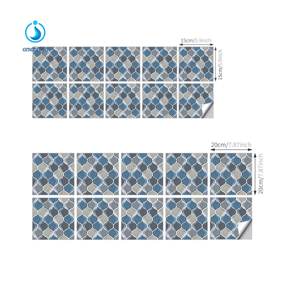 10 Sticker Dán Tường Chống Dầu Màu Sắc Thời Trang Bắt Mắt