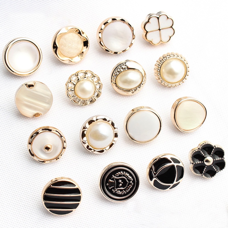 24 Nút Ngọc Trai Nhựa 10 / 12mm Thời Trang