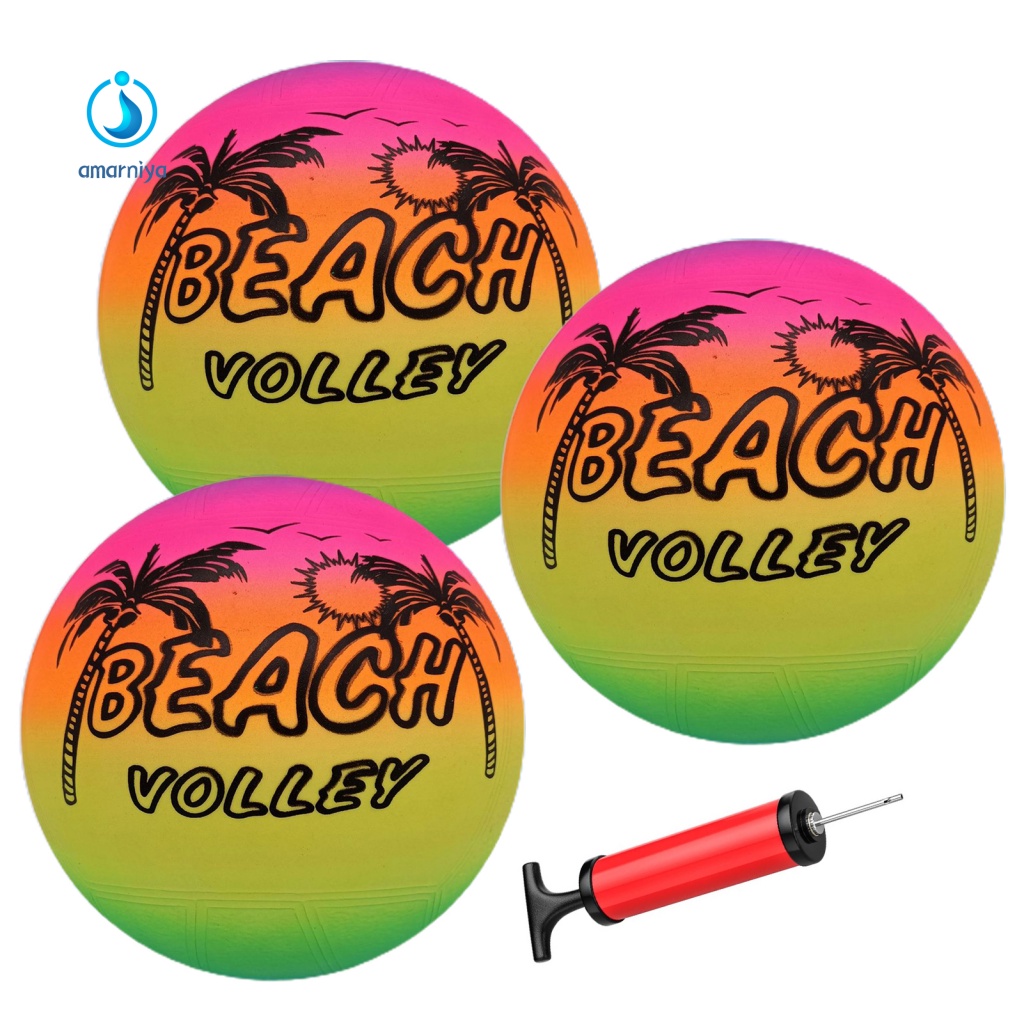 Set 3 Đồ Chơi Bãi Biển Bằng PVC Màu Cầu Vồng Không Mùi