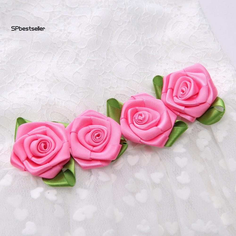 Đầm Công Chúa Phối Ren Họa Tiết Hoa Hồng Thời Trang Cho Thú Cưng