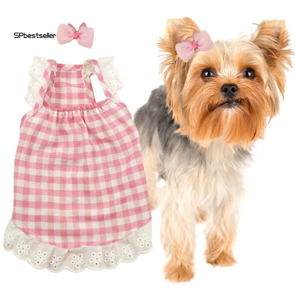 Đầm Cotton In Họa Tiết Xinh Xắn Thời Trang Mùa Hè Cho Thú Cưng