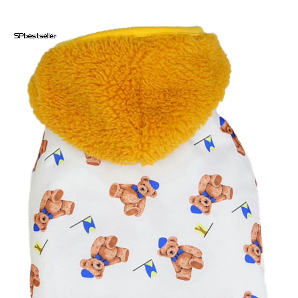 Áo Khoác Mềm Mại Chống Rơi Hình Gấu Phô Mai Cho Thú Cưng