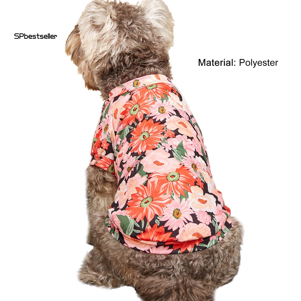 Áo Khoác Gọn Nhẹ Thoáng Khí In Họa Tiết Hoa Xinh Xắn Thời Trang Cho Thú Cưng