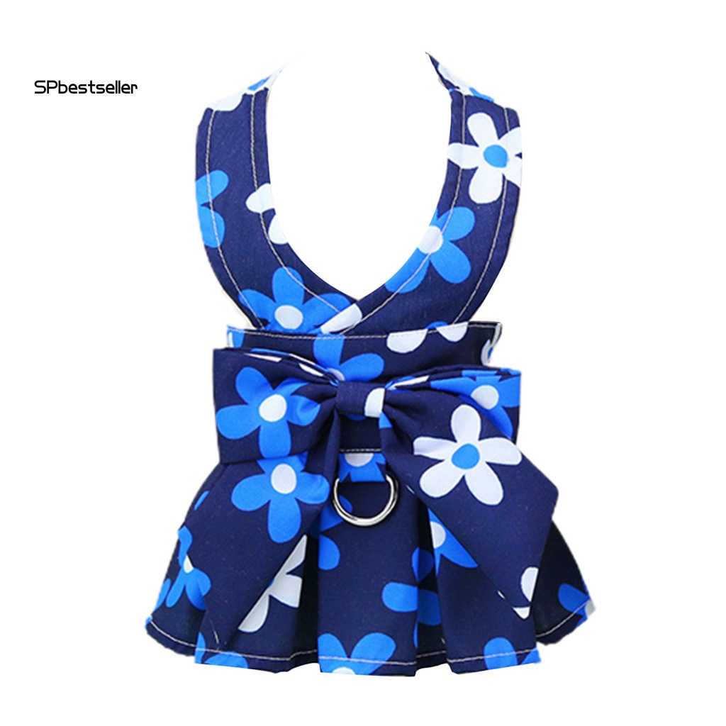 1 Bộ Đầm In Hoa Trang Trí Hoa Chống Phai Màu Có Thể Giặt Sạch Cho Cún Cưng