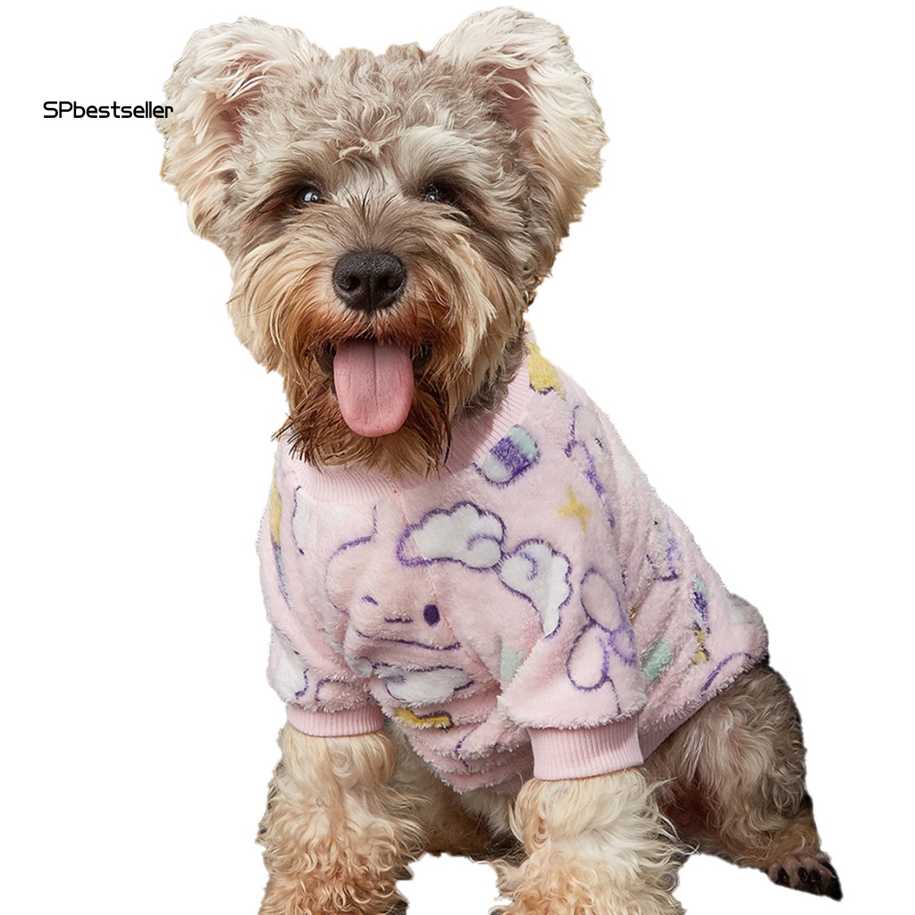 Bộ Đồ Hóa Trang In Họa Tiết Dễ Thương Giữ Ấm Cho Thú Cưng