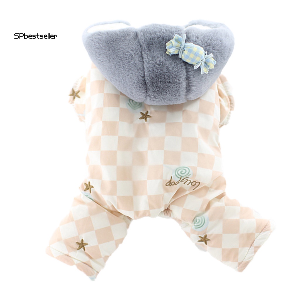 Bộ Đồ Ngủ Họa Tiết Sọc Caro Xinh Xắn Thời Trang Mùa Thu Cho Thú Cưng