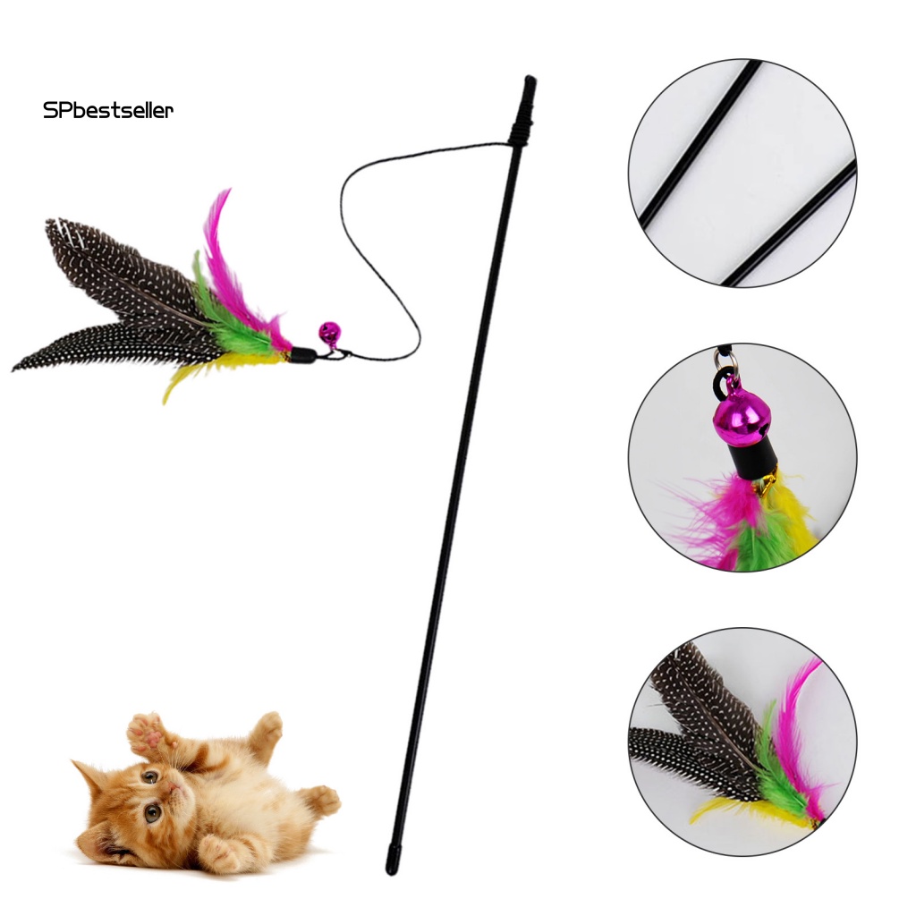 Gậy Trêu Mèo Màu Đen Hình Động Vật Hoạt Hình Đáng Yêu