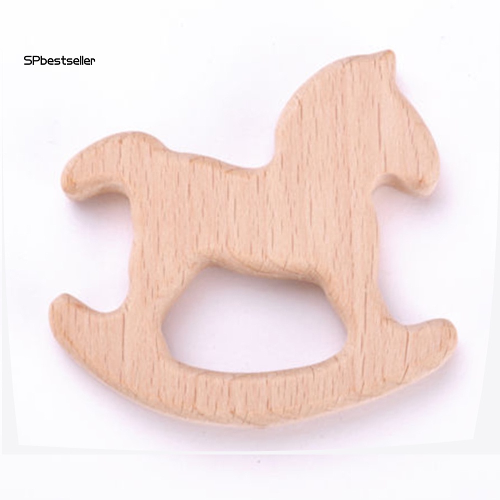 Đồ Chơi Ngậm Nướu Hình Động Vật Bằng Gỗ Tự Nhiên An Toàn Cho Bé
