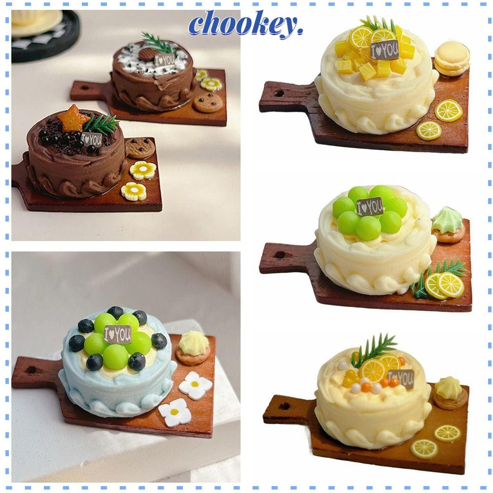 CHOOKEY Mô Hình Bánh Trái Cây / Món Tráng Miệng Trang Trí Nhà Búp Bê