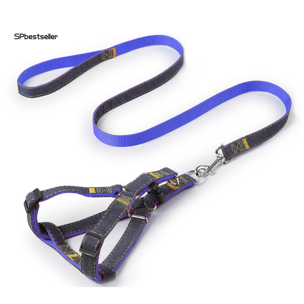 Dây Dắt Thú Cưng Đi Dạo Chất Liệu Denim Dày Dặn Chống Mài Mòn Tiện Dụng